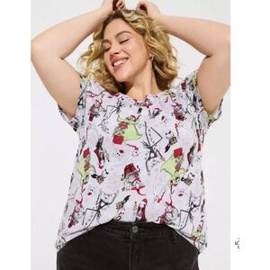 Torrid Disney Nightmare Before Christmas Top Girlhoodcore Plus Sz 3